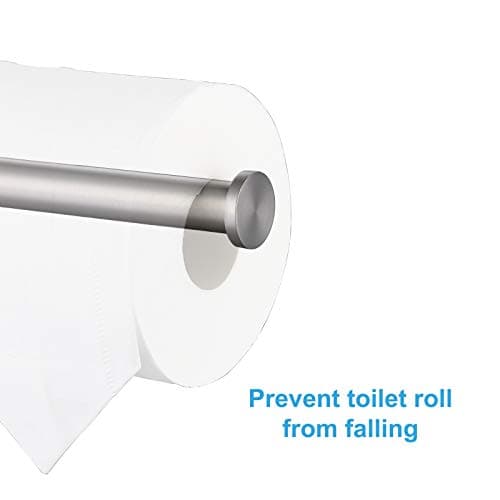 Brushed Nickel Toilet Paper Holder - Modern Wall-Mount SUS304 Stainless Steel Dispenser for Bathroom or Kitchen