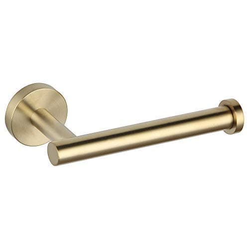 GERZ Matte Black SUS 304 Stainless Steel Toilet Paper Holder — Brushed Pvd Zirconium Gold