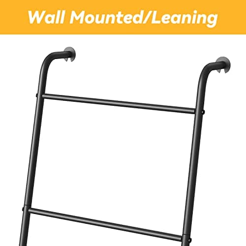 2-Pack Black Decorative Metal Towel Rack for Pool and Living Room Bathroom