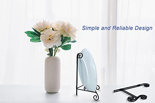 Black Iron Easel Stand for Displaying plates and Photo Collectibles