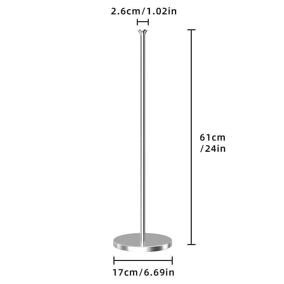 Free-Standing Stainless Steel Toilet Paper Holder Stand with Reserve Function for Bathroom & Toilet Rolls Storage