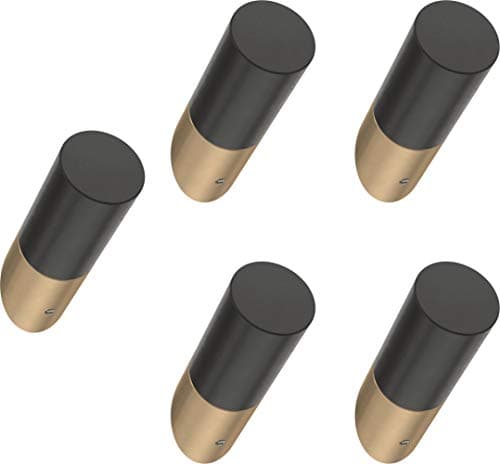 Franklin Brass Pure White/Nickel Slant 5-Pack Wall Hooks B41615 — Black & Champagne Bronze