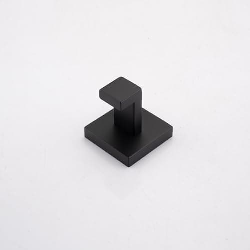 4 Pack Matte Black Stainless Steel Towel Hooks, Space-Saving for Bathroom, Bedroom or Kitchen