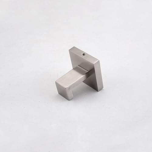 Stainless Steel Brushed Nickel Towel Hooks - 4 Pack, 10 lb Capacity