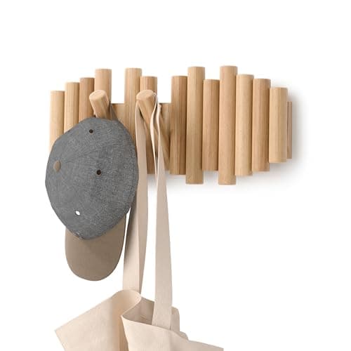 Umbra Picket 5 Hooks Wall-Mounted Rail Natural Finish