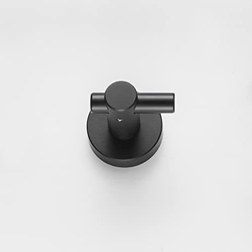 Stainless Steel Matte Black Towel Hooks for Bathroom & Kitchen 4 Packs