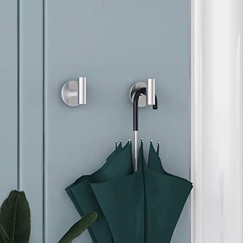 Bathroom Towel Hooks, Coat/Robe Hooks, Brushed Nickel Stainless Steel Wall Hooks (4 Pack)