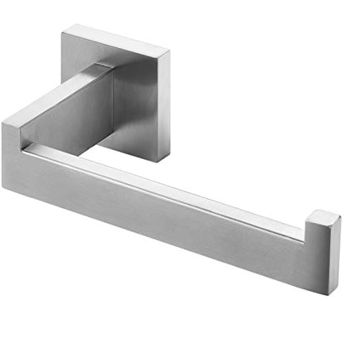 Matte Black Wall Mount Toilet Paper Holder for Bathroom — Drilling-brushed Nickel