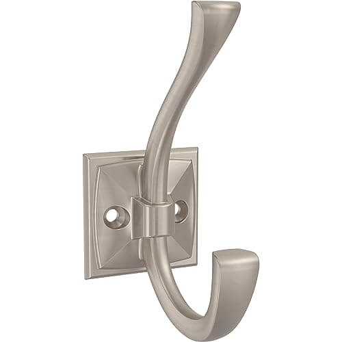 Franklin Brass Ruavista B48022K-NIC-C 5-Pack Coat & Hat Hooks Nickle Wall Organizer