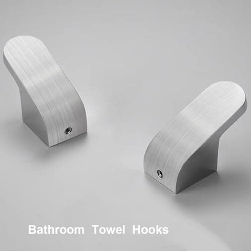 Bathroom Wall Mount Towel Hooks, 4 Pack Brushed
