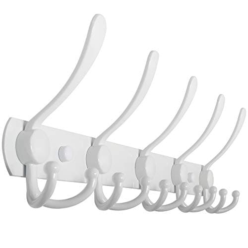 WEBI Wall Mount Coat Rack with Hooks for Jackets and Clothes