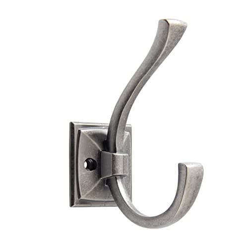 TUNNY Oil-Rubbed Bronze 5 Pack Antique Wall Hanging Coat Hook — Matte Antique Nickel