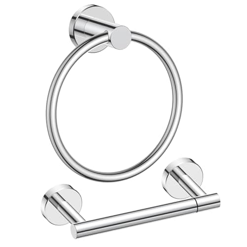 Matte Black Bathroom Hardware Set for RV or Bathroom — Chrome