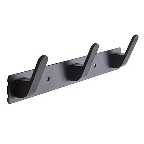 Bathroom Towel Hooks for Hanging, Hats, Kitchen Towel Wall Hook Rack — Black_3