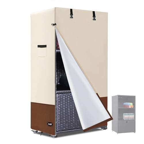 Outsunny Beige & Brown Heavy Duty Pool Towel Rack Cover