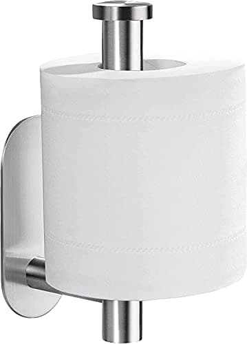 YIGII Stainless Steel Brushed Self-Adhesive Toilet Paper Holder