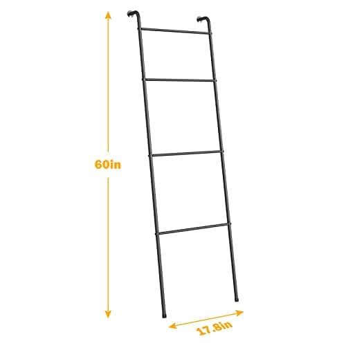 2-Pack Black Decorative Metal Towel Rack for Pool and Living Room Bathroom