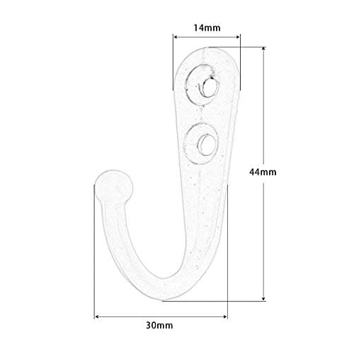 Yetaha Black Wall Hooks for Coats, Towels & More, Pack of 5