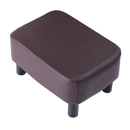 IBUYKE Black Padded 16.54" Rectangular Footstool RF-BD210 — Brown