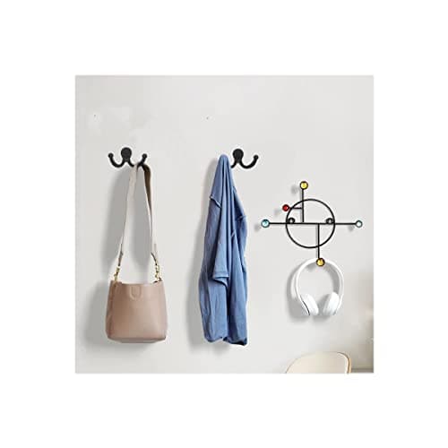 10-Pack Heavy Duty Black Coat Hooks, Indoor & Outdoor Wall Mount