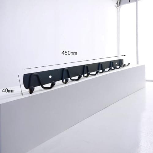 Heavy Duty Stainless Steel Wall Mount Coat Rack with 6 Hooks