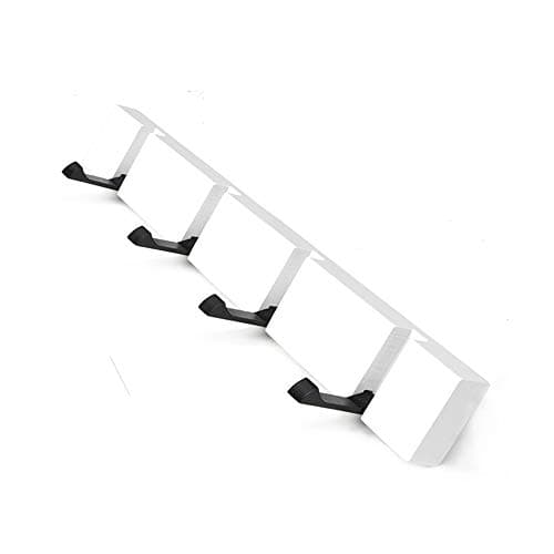 Space-Saving Wall-Mounted Coat Rack with 4 Hooks - White