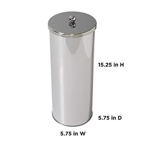 Zenna Home Rust-Resistant Stainless Steel TP Holder with Lid