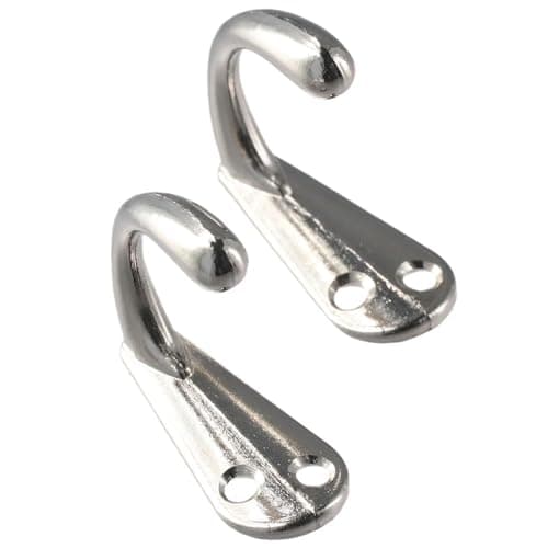 Heavy Duty Brushed Nickel 6 Pack Robe Hook Hanger, WallMounted for Bathroom, Kitchen & Living Room
