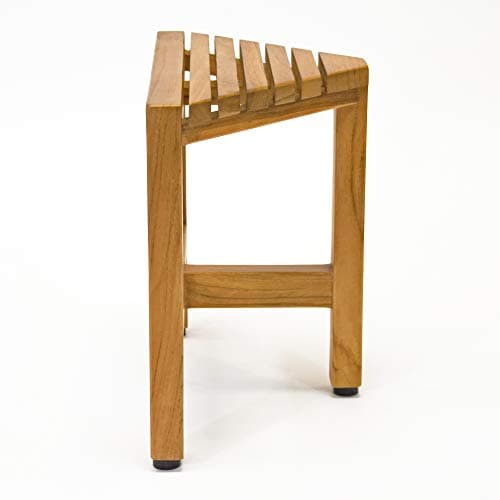 Asta Zini Solid Teak Foot Stool for Shower/Bath/Spa, TB-014