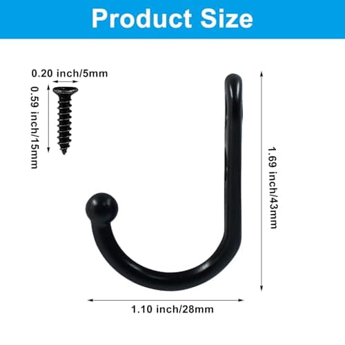 Minimalist Wall Mounted Coat Hooks for Mug, Bag, and Robe