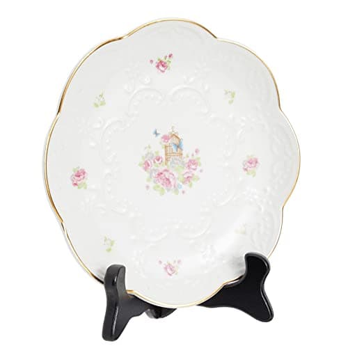 Juvale Black 6-Pack Small Wooden Plate Stands for Display and Arts