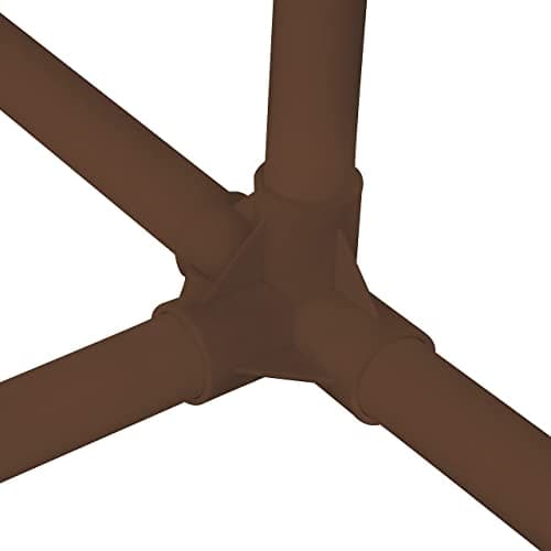 Essentially Yours 10 Bar Towel Rack - Poolside Storage Organizer, Brown Style 744125