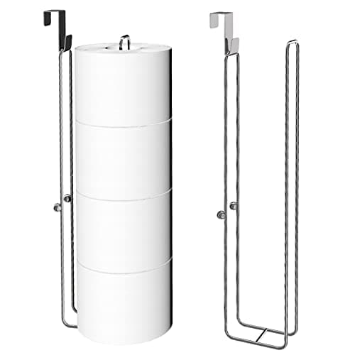 Stainless Steel RV Bathroom Toilet Paper Holder, Silver — Silver,hold 4 Rolls-2 Pcs
