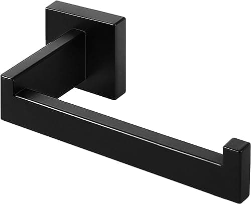Matte Black Wall Mount Toilet Paper Holder for Bathroom — Drilling-black