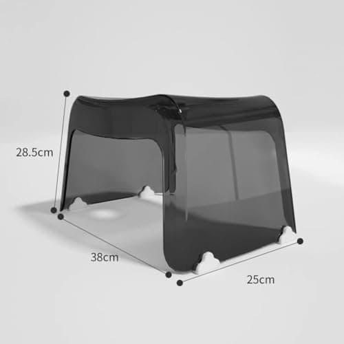 2PC Black Acrylic Shower Footstool for Indoor & Outdoor Use
