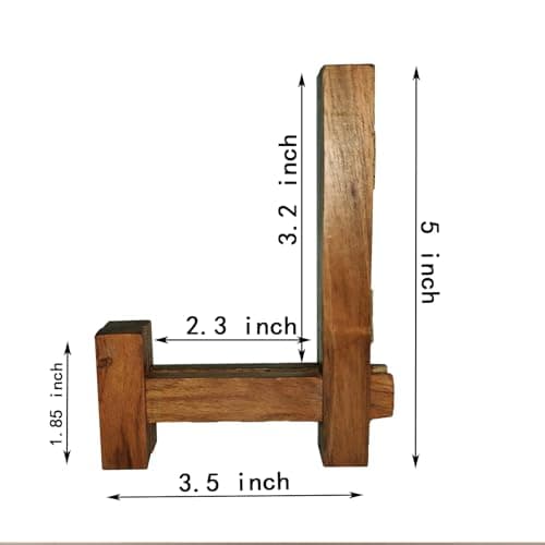 Rustic 5 Inch Plate Holder, Solid Wood Display Easel