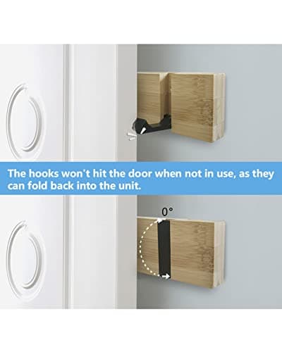 Wall Mount Coat Rack with Retractable Hooks for Home Use