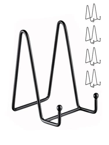 5 Pack Metal Plate Display Stands – Durable Holders for Books, Pictures, Artworks, Home Décor