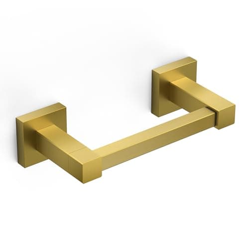 Black Stainless Steel Toilet Paper Holder for Bathroom Wall Mount — Gold