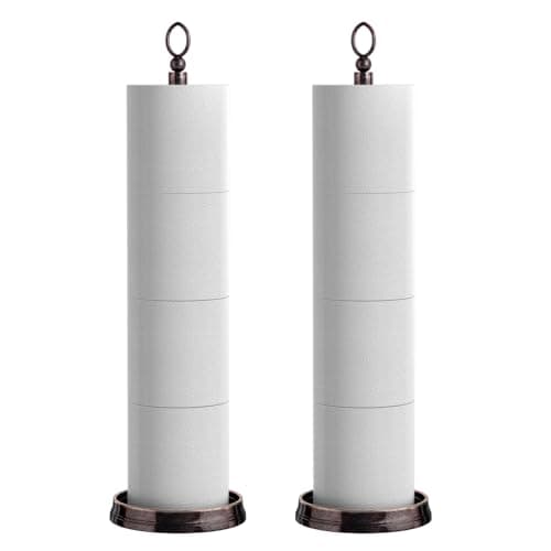 Chrome Heavy Duty Toilet Paper Holder with Reserve Function — Oil Rubbed Bronze-2pcs