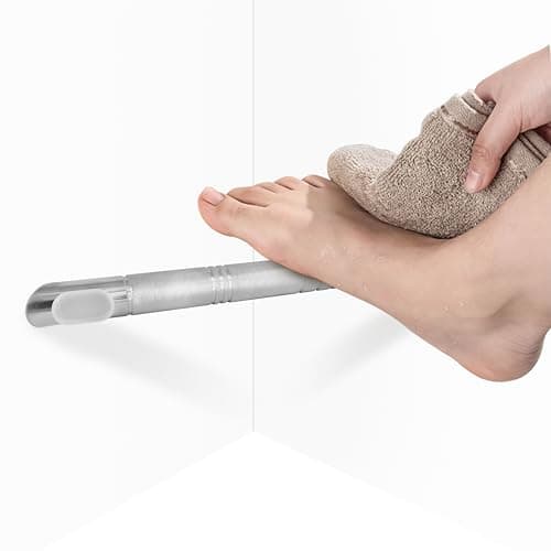 Black Wall-Mounted Stainless Steel Shower Foot Rest for Leg Shaving… — GC-4-silvery
