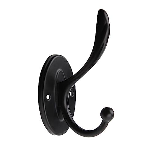 5pcs Matte Black Coat Hooks & Towel Bars for Bathrooms & Entryway — black_01