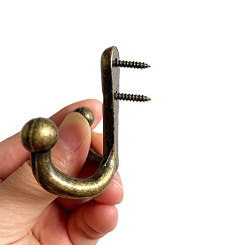 Vintage Heavy Duty Coat Hooks (5 Pack) for Hanging Clothes and Accessories