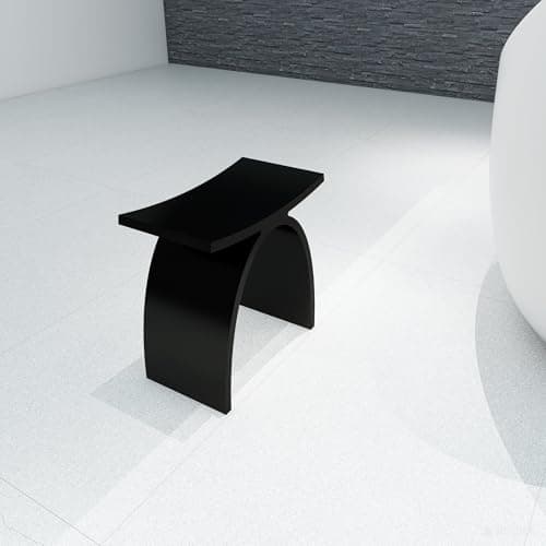 Black Waterproof Shower Chair - 401 lbs Weight Capacity, Non-Slip, FSA HSA Eligible