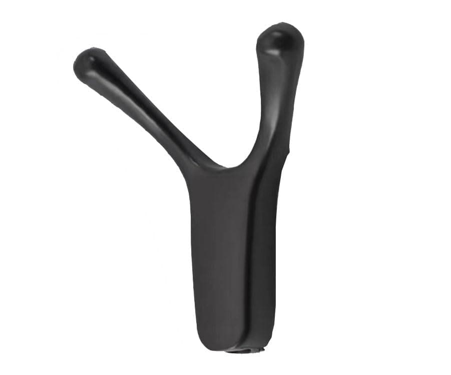 Heavy Duty Black Wall Hooks for Coats, Towels & Keys (Nickel, 5 Pac) — Black