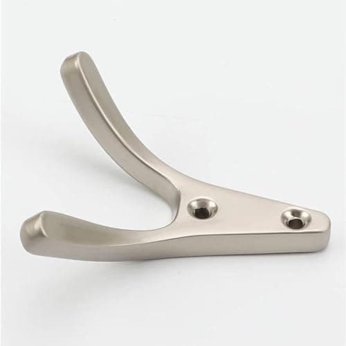 Heavy Duty Black Wall Hooks for Coats, Towels & Keys (Nickel, 5 Pac)