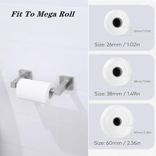 Brushed Nickel Double Post Pivoting Toilet Paper Holder Hangers Stainless Steel Wall Mount Stand
