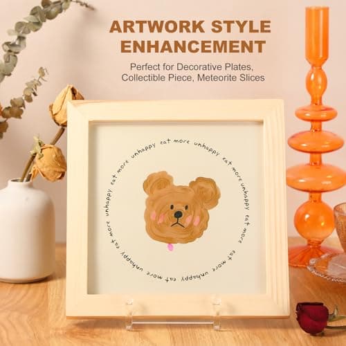 2-Pack 6-Inch Clear Acrylic Plate Stand for Photo Display and Home Décor