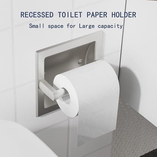 SUS304 Brushed Nickel Pivoting Wall Toilet Paper Holder