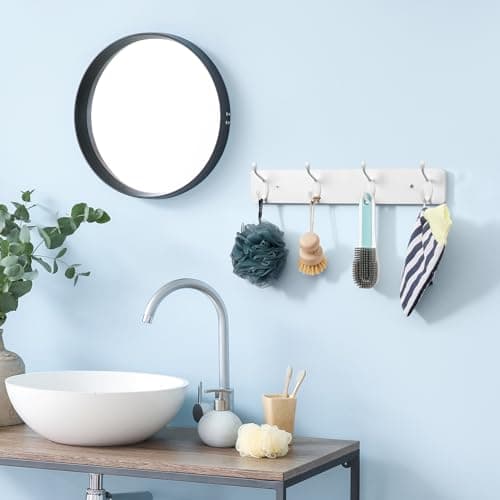 White Coat Hooks Wall Mounted for Various Items - Entryway Decor for Organizing